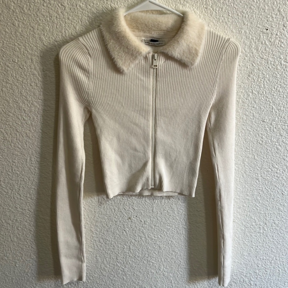 Crop ribbed sweater